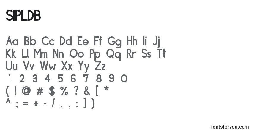 SIPLDB   (141036)-fontti – aakkoset, numerot, erikoismerkit