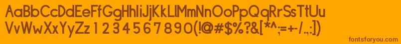 SIPLDB  -Schriftart – Braune Schriften auf orangefarbenem Hintergrund