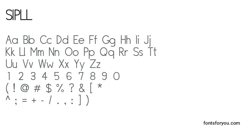 Czcionka SIPLL    (141037) – alfabet, cyfry, specjalne znaki