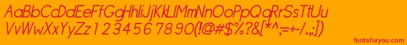 SIPLLO  -Schriftart – Rote Schriften auf orangefarbenem Hintergrund
