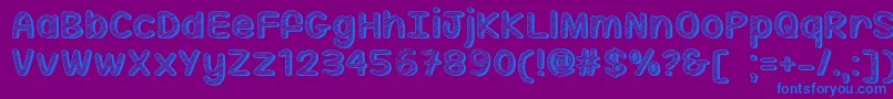 Sippin On Sunshine   Font – Blue Fonts on Purple Background