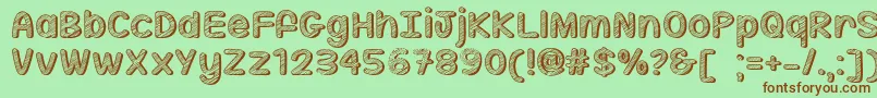 Sippin On Sunshine   Font – Brown Fonts on Green Background