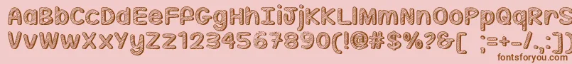 Sippin On Sunshine   Font – Brown Fonts on Pink Background