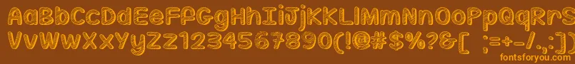Sippin On Sunshine   Font – Orange Fonts on Brown Background
