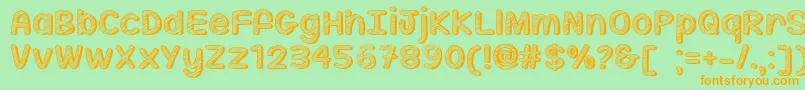 Sippin On Sunshine   Font – Orange Fonts on Green Background