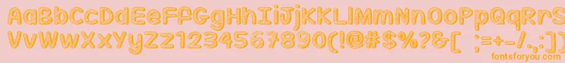 Sippin On Sunshine   Font – Orange Fonts on Pink Background