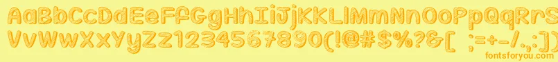 Sippin On Sunshine   Font – Orange Fonts on Yellow Background
