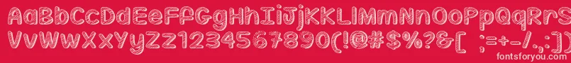Sippin On Sunshine   Font – Pink Fonts on Red Background