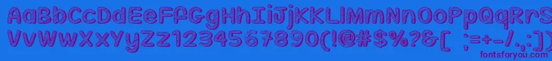 Sippin On Sunshine   Font – Purple Fonts on Blue Background