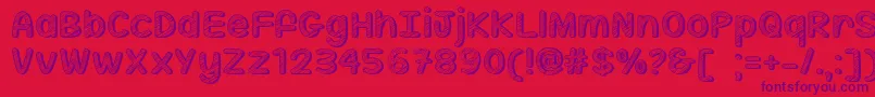 Sippin On Sunshine   Font – Purple Fonts on Red Background