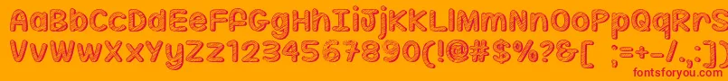 Sippin On Sunshine   Font – Red Fonts on Orange Background