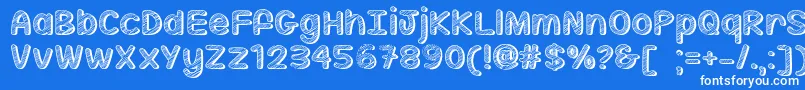 Sippin On Sunshine   Font – White Fonts on Blue Background