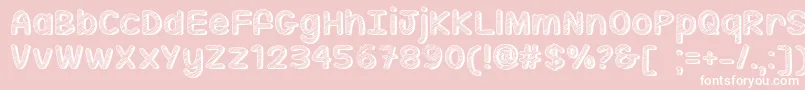 Sippin On Sunshine   Font – White Fonts on Pink Background