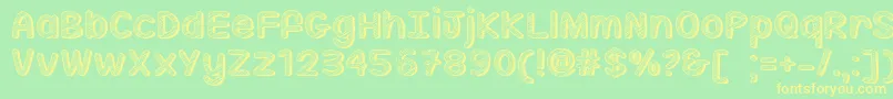 Sippin On Sunshine   Font – Yellow Fonts on Green Background