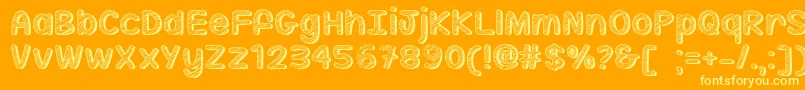 フォントSippin On Sunshine   – オレンジの背景に黄色の文字