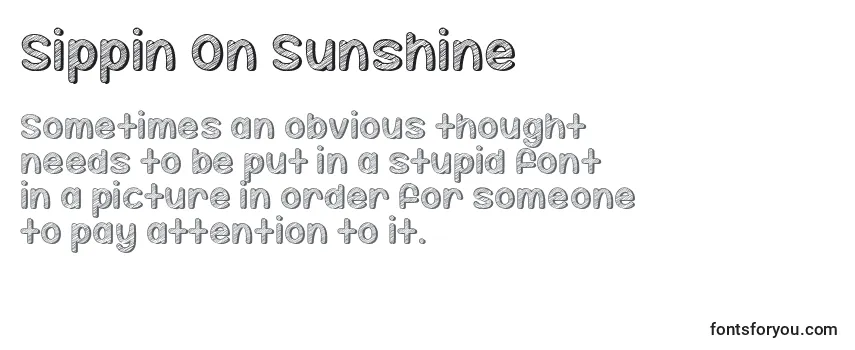 Sippin On Sunshine   Font