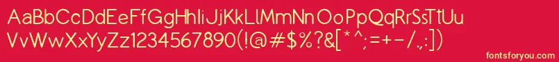 CopilmeL Font – Yellow Fonts on Red Background