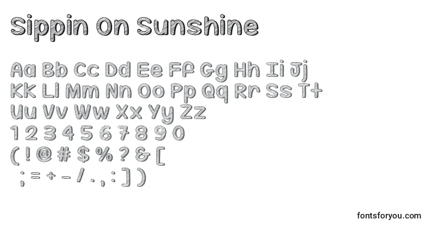 Schriftart Sippin On Sunshine   (141040) – Alphabet, Zahlen, spezielle Symbole