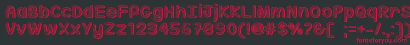 Sippin On Sunshine   Font – Red Fonts on Black Background
