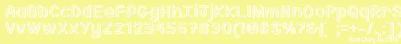 Sippin On Sunshine   Font – White Fonts on Yellow Background