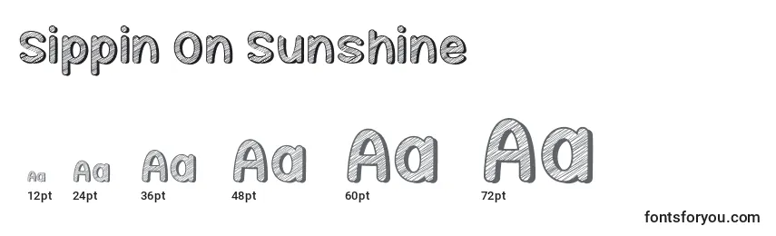 Größen der Schriftart Sippin On Sunshine   (141040)