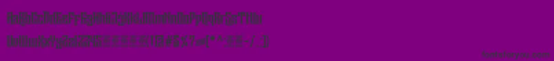 Czcionka Sirugino Demo – czarne czcionki na fioletowym tle