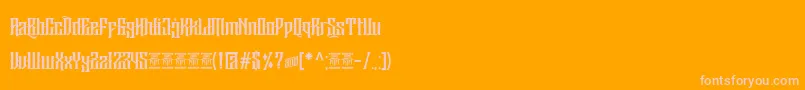 Шрифт Sirugino Demo – розовые шрифты на оранжевом фоне