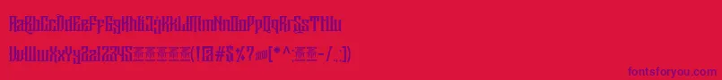 Sirugino Demo-Schriftart – Violette Schriften auf rotem Hintergrund