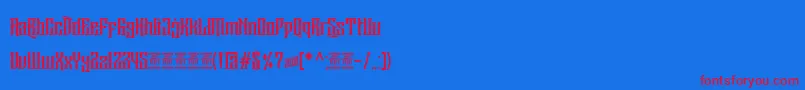 フォントSirugino Demo – 赤い文字の青い背景