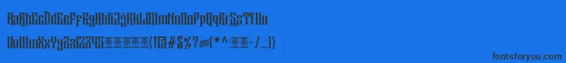 Sirugino Demo Font – Black Fonts on Blue Background