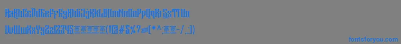 Sirugino Demo-Schriftart – Blaue Schriften auf grauem Hintergrund