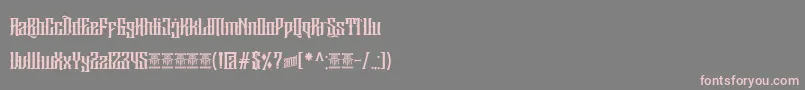 Sirugino Demo Font – Pink Fonts on Gray Background