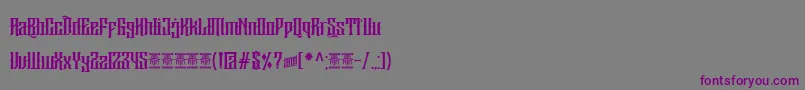 Sirugino Demo-Schriftart – Violette Schriften auf grauem Hintergrund