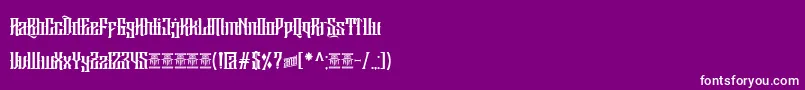 フォントSirugino Demo – 紫の背景に白い文字