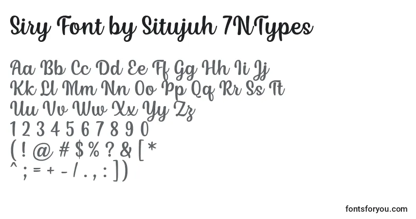 Schriftart Siry Font by Situjuh 7NTypes – Alphabet, Zahlen, spezielle Symbole