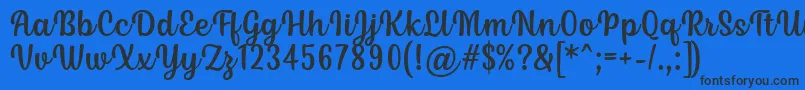 Siry Font by Situjuh 7NTypes Font – Black Fonts on Blue Background