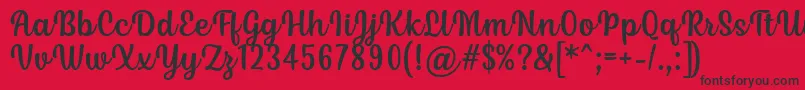 Siry Font by Situjuh 7NTypes Font – Black Fonts on Red Background