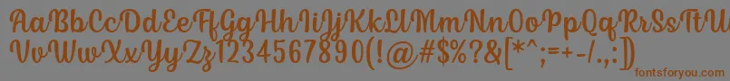 Fonte Siry Font by Situjuh 7NTypes – fontes marrons em um fundo cinza