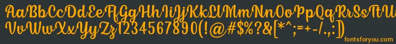 Siry Font by Situjuh 7NTypes Font – Orange Fonts on Black Background