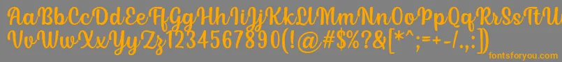 Шрифт Siry Font by Situjuh 7NTypes – оранжевые шрифты на сером фоне