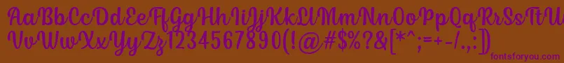 Siry Font by Situjuh 7NTypes-fontti – violetit fontit ruskealla taustalla