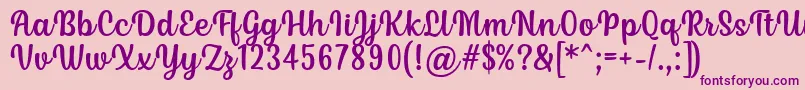 Шрифт Siry Font by Situjuh 7NTypes – фиолетовые шрифты на розовом фоне