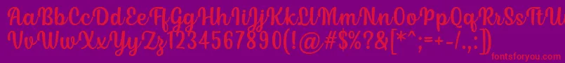 フォントSiry Font by Situjuh 7NTypes – 紫の背景に赤い文字