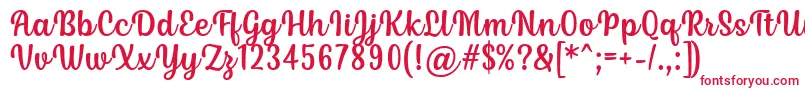 Siry Font by Situjuh 7NTypes-fontti – punaiset fontit valkoisella taustalla