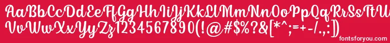 Шрифт Siry Font by Situjuh 7NTypes – белые шрифты на красном фоне