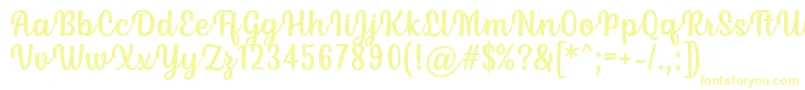 Siry Font by Situjuh 7NTypes Font – Yellow Fonts on White Background