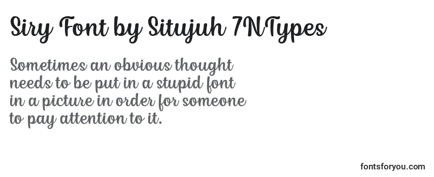 Schriftart Siry Font by Situjuh 7NTypes