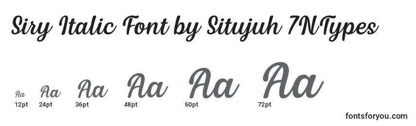 Größen der Schriftart Siry Italic Font by Situjuh 7NTypes