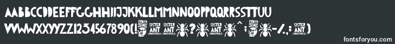 Шрифт Sister Ant – белые шрифты