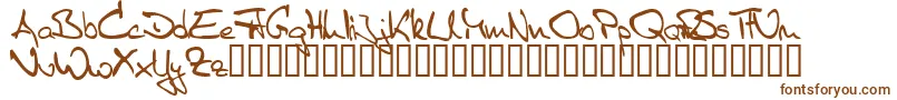 Шрифт Sister R – коричневые шрифты на белом фоне